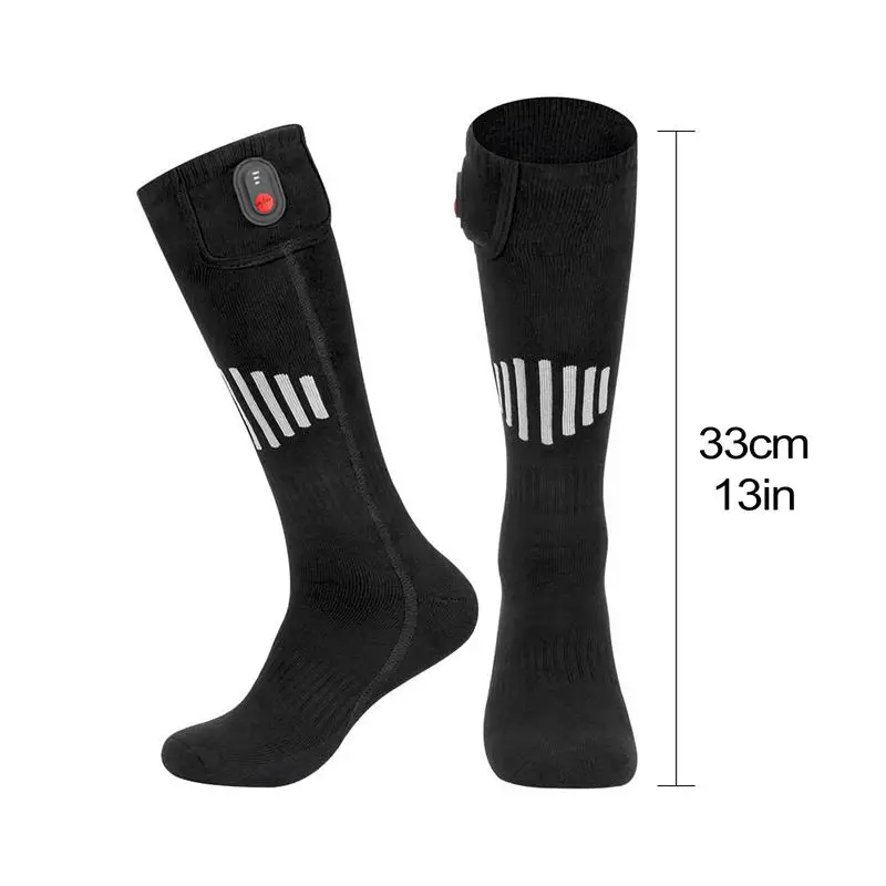 Heated Socks Rechargeable Electric Heated Socks Warm Sock Long Stocking 5V Fast Heating Winter Warmth Supplies Outdoor Warm Sock