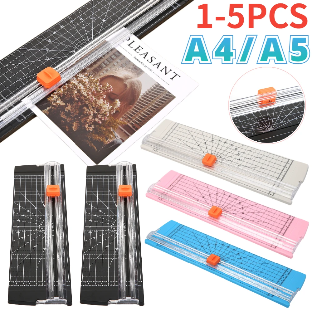 A4/A5 Papierschneiden Guillotine Papierschneider mit ausziehbarem Lineal Schneiden Papierschneider für Fotoetiketten Scrapbook Schneidwerkzeuge
