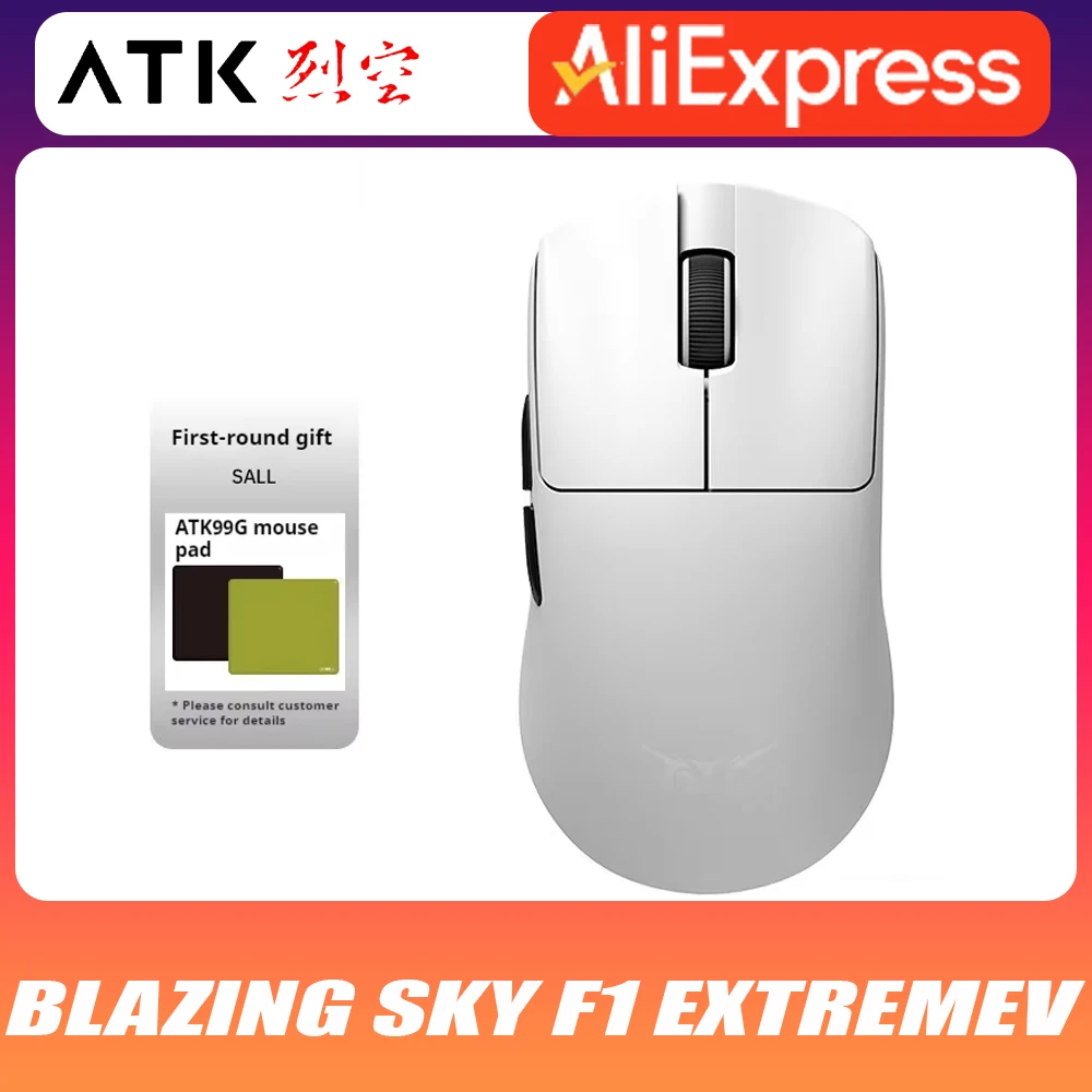 

New ATK Blazing Sky F1 Extreme Mouse PAW3950 Double 8K Liekong F1 FPS Wireless Gaming Mouse Lightweight Low Delay Pc Gamer Gifts