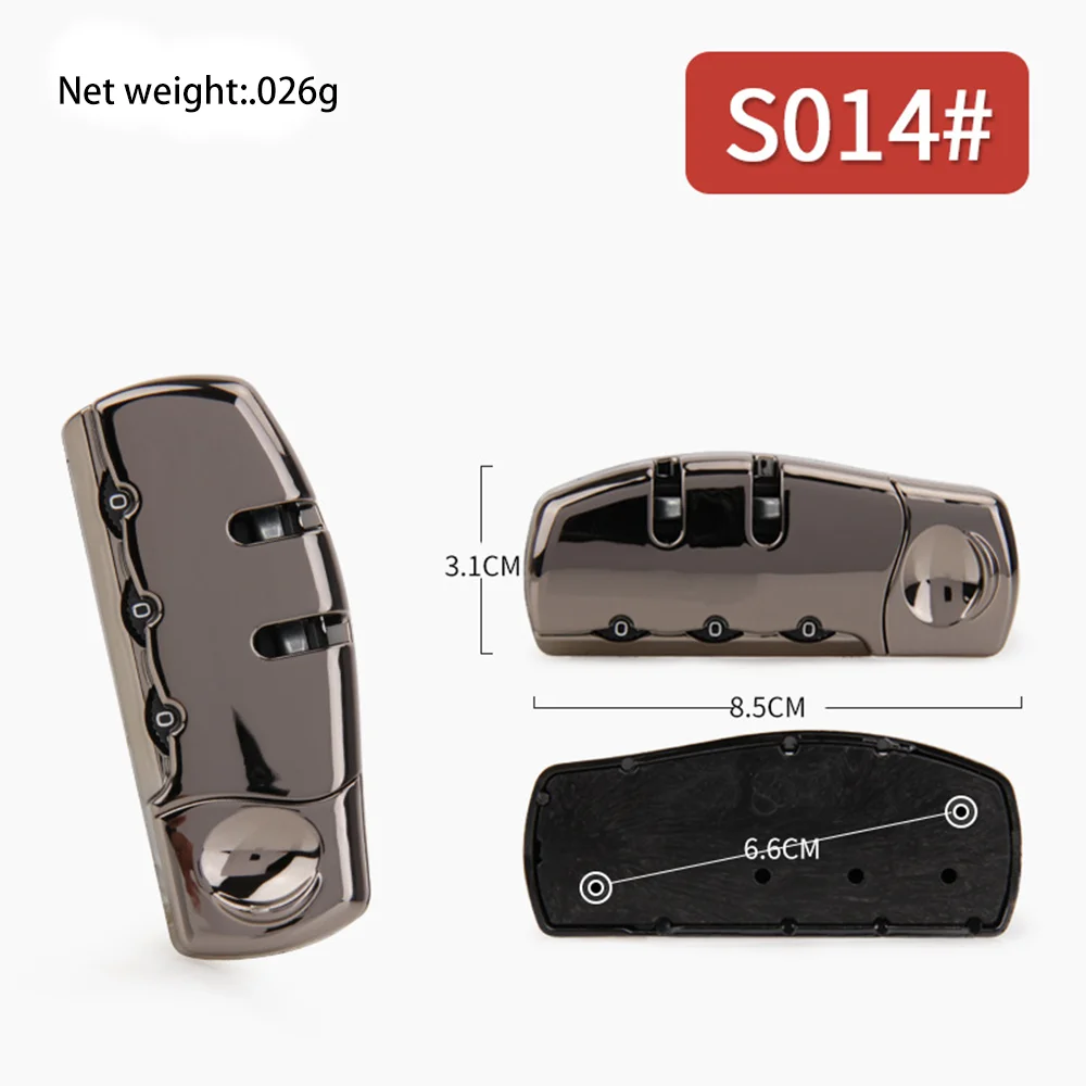 Fixed combination lock, advanced color fixed lock, fashion luggage fixed lock quality assurance safe and strong