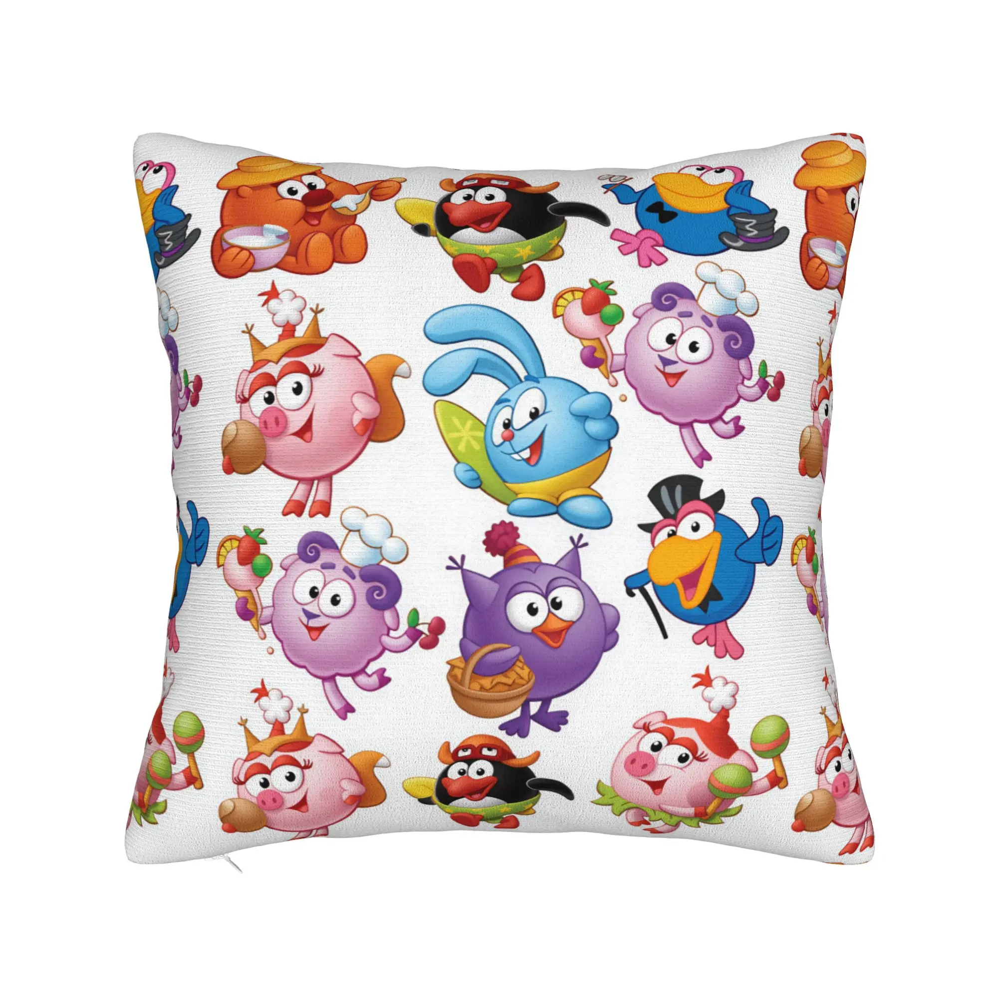 Kikoriki Characters Variety Costume Collection Pillow Case  Funny Pillow Cover Soft Pillowcases For Living Room Chair