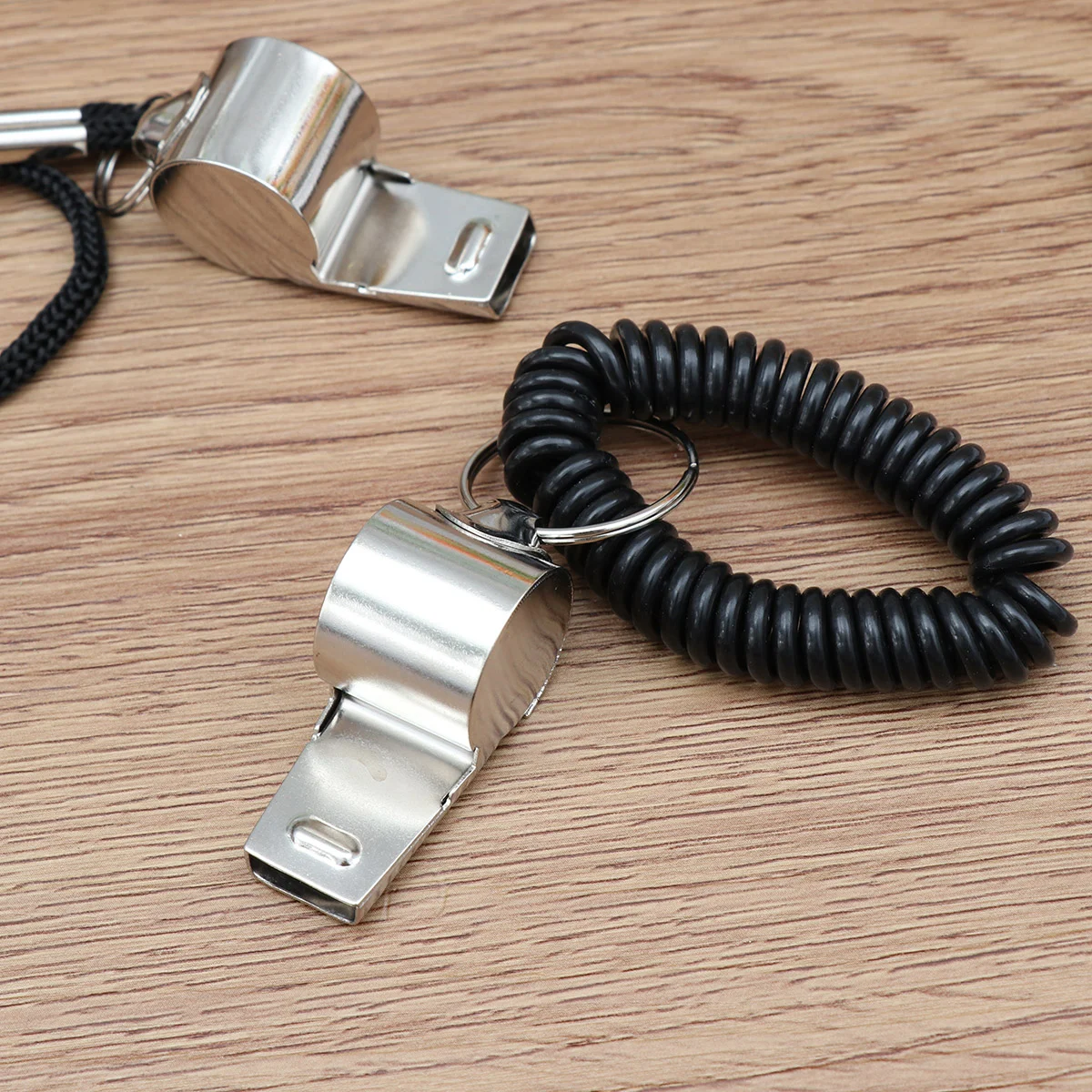

2 Pcs Whistle for Sports Whistles with Lanyard Metal Referee First Aid Stainless Steel