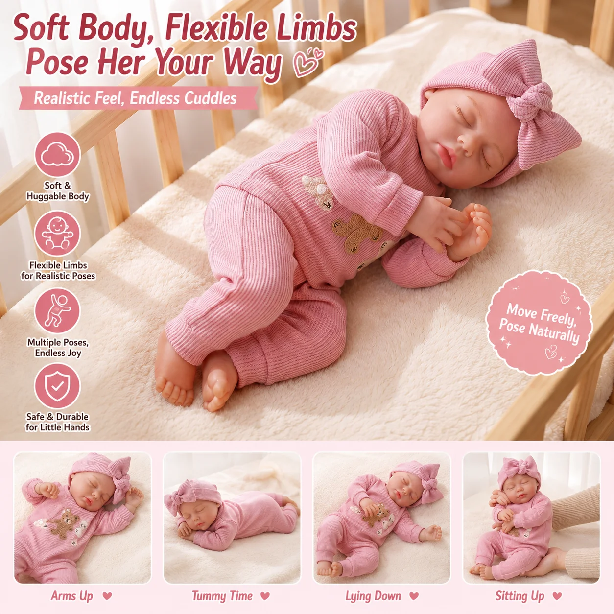 ADFO 20 Inch Reborn Baby Doll, - đánh giá và giá Art Craft 2 Year Olds