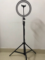 ZK40  10 inch Selfie Ring Light with Tripod Stand & Cell Phone Holder for Live Stream/Makeup, Mini Led Camera Ringlight