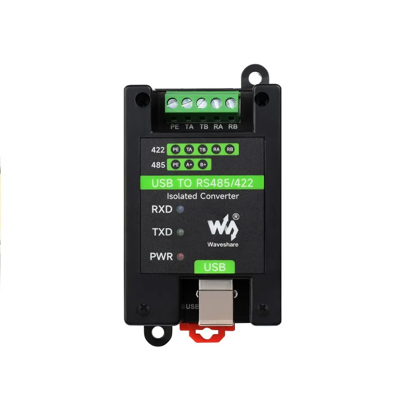 Din Rail USB to RS485/422 Industrial Grade Isolated Converter, Onboard Original FT232RL and SP485EEN, Multiple Protection