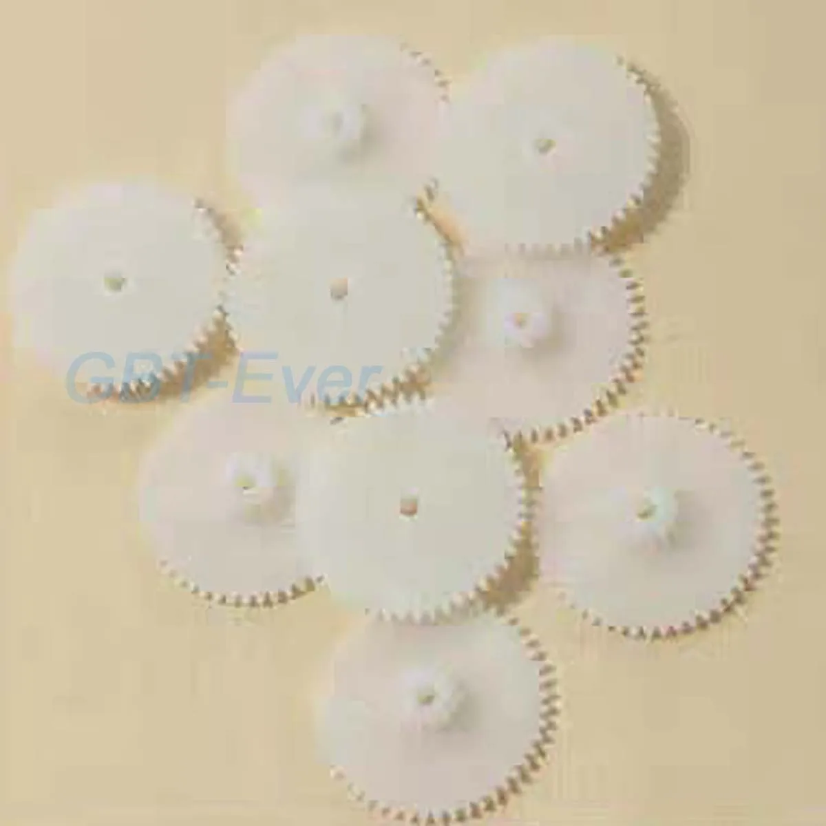 10Pcs 0.5 Modulus Double Layer Gears Multi-Specification White Plastic Gears Tight Fit/Loose Fit Axle Gears DIY Model Making