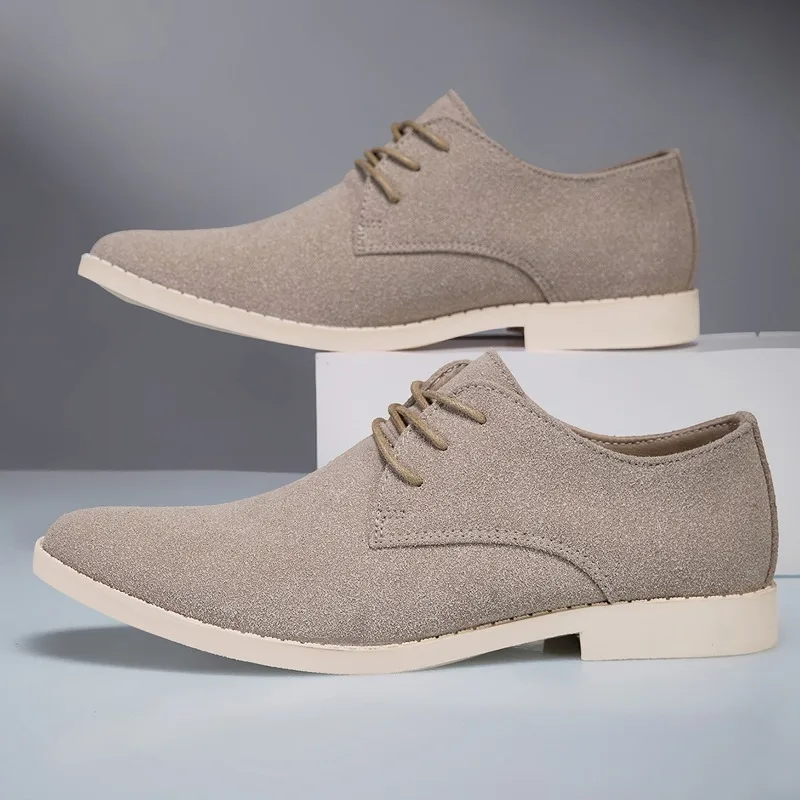 

2026 Men Shoes England Trend Casual Shoes Male Suede Oxford Wedding Leather Dress Shoes Men Flats Zapatillas Hombre Plus Size mn