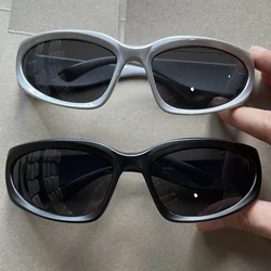 Y2K Punk Sunglasses Unisex Brand Designer Square Goggle Men Blue Light Blocking Sports Sun Glasses UV400 Mirror Fashion Eyewear