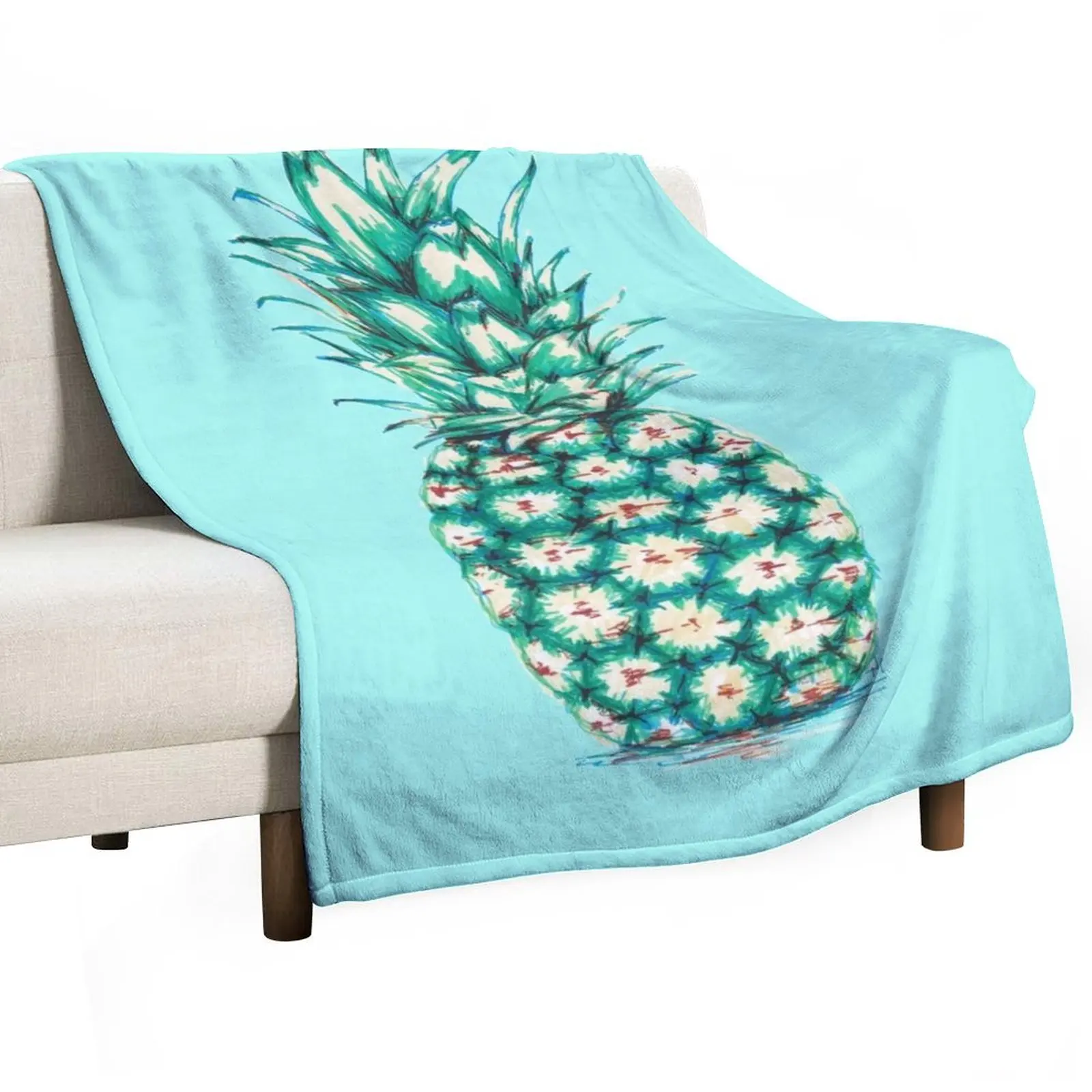 Pineapple Throw Blanket Bed Fashionable Picnic Furry Blankets Sofas Of Decoration Blankets