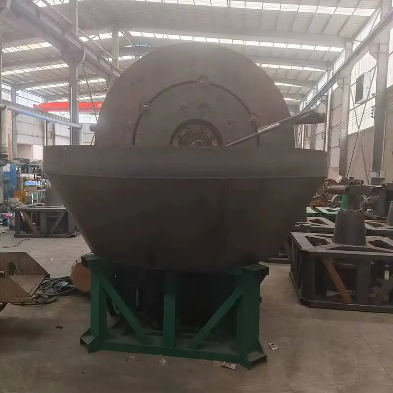 High Efficiency Small Wet Pan Mill For Gold Factory Direct Farming 5 T/H Mobile Grinding Equipment No Mineral Powder Loss
