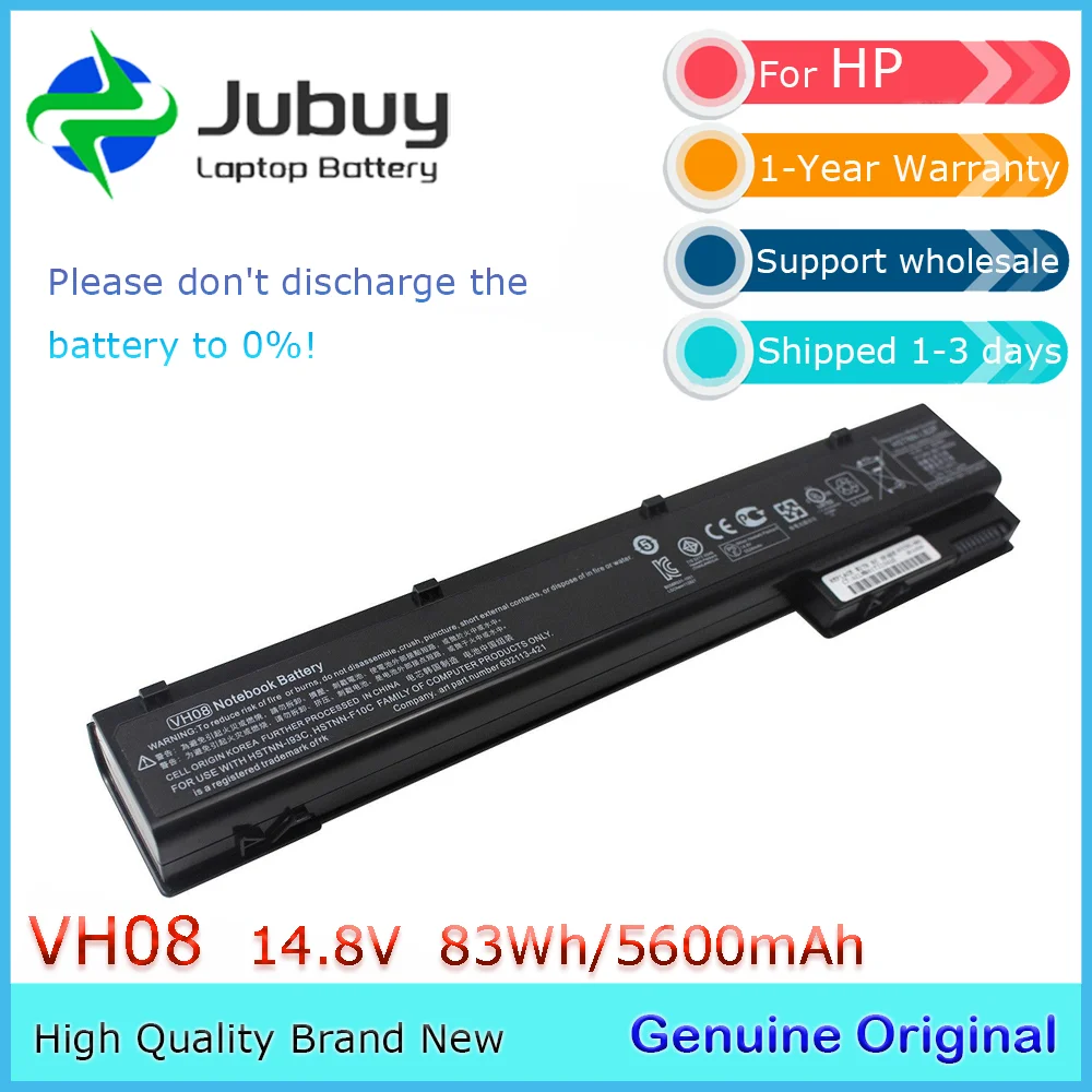 Оригинальный аккумулятор для ноутбука VH08 14,8 В 83 Втч для HP EliteBook 8560w 8570w 8760w 8770w VH08XL HSTNN-LB2Q