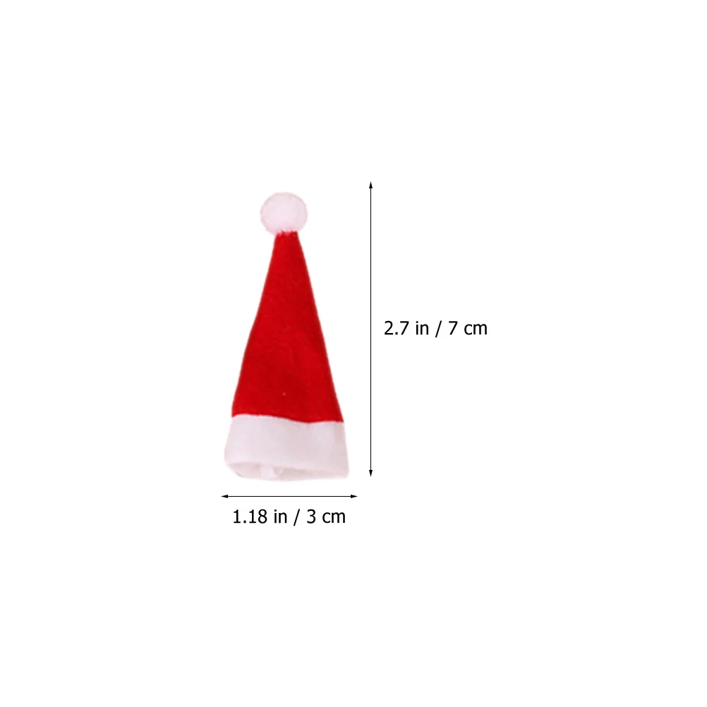 

10Pcs Mini Christmas Santa Hats Candy Covers Lollipop Caps Holiday Party Christmas Supplies Decoration Candy Packing Cap