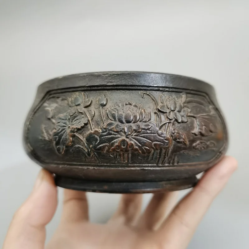 

Antique Collection Copper Incense Burner Antique Copper Sandalwood Coil and Incense Burner Chinese Incense Burner for Buddha Wor