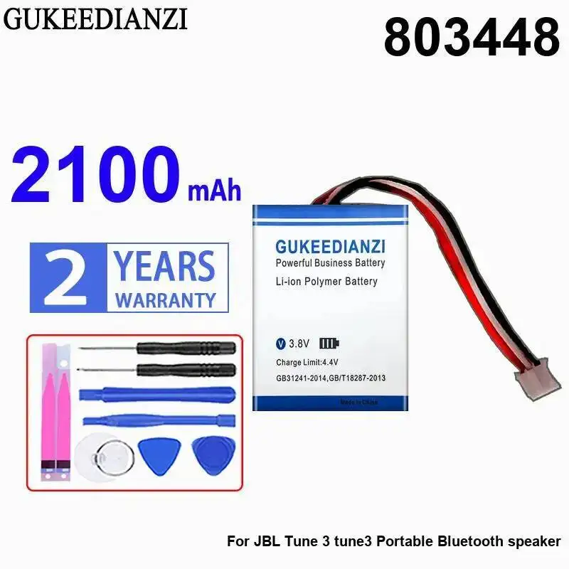 

Аккумулятор динамика 803448 для Jbl Tune 3 Tune 3, портативный Bluetooth 2100 мАч, надежная замена, долговечная работа