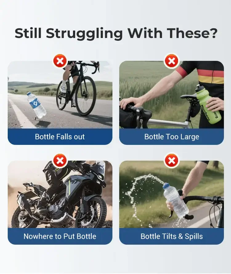 Soporte adaptable para botella de ciclismo, portavasos Universal para motocicleta, soporte para bebidas a prueba de golpes, jaulas para botellas de agua fijas ajustables 360