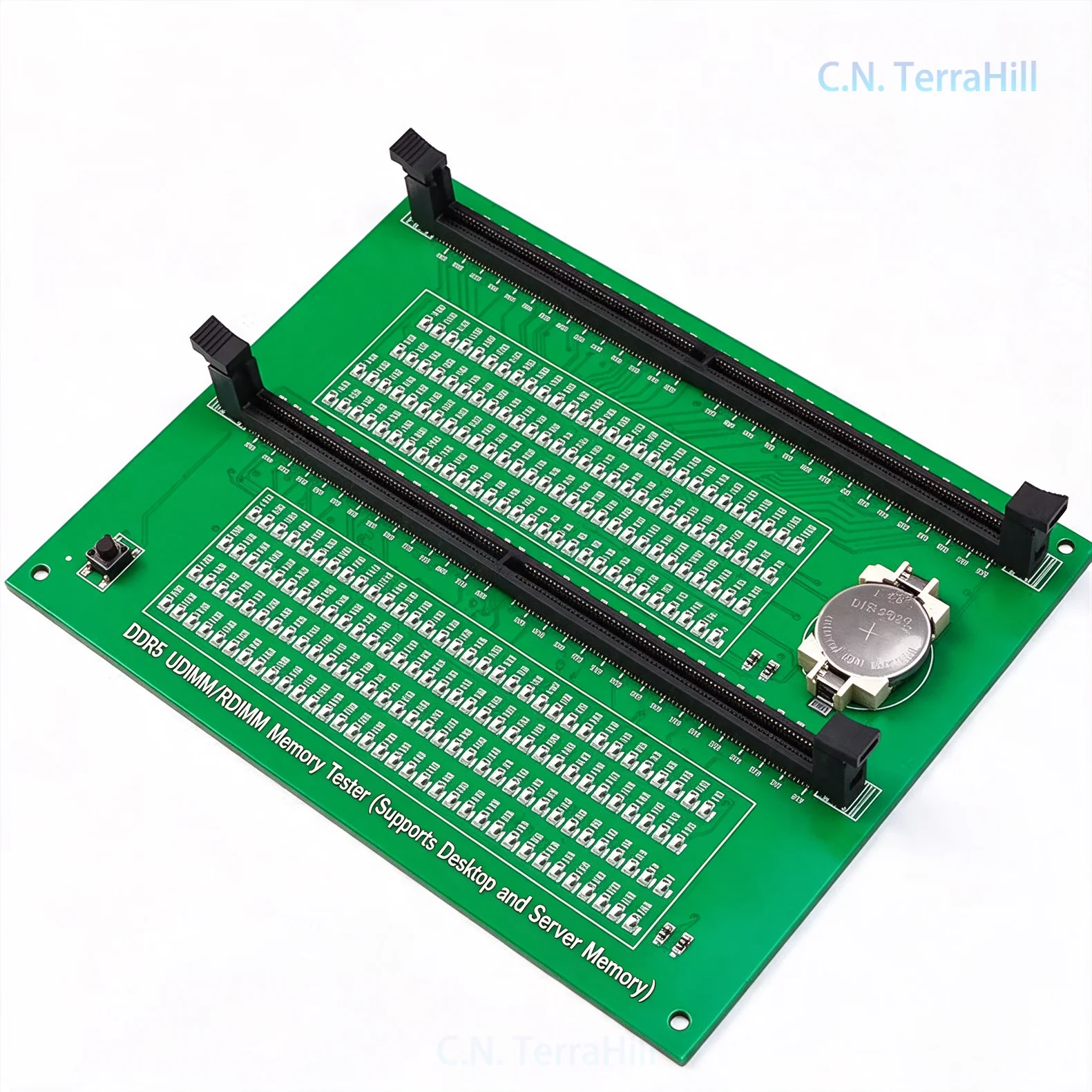 DDR5 Desktop Memory Slot Tester with LED Indicator Motherboard Repair Diagnostic Test Card Tool