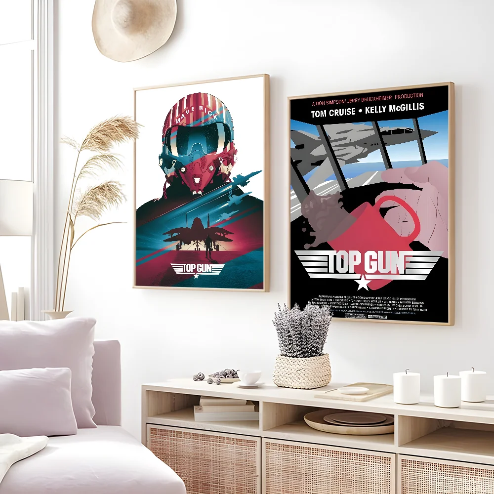 T-Top G-Gun M-Maverick 2022 Poster Sticky Wall Art Printing Waterproof Home Living Bed Room Bar Aesthetic Decor