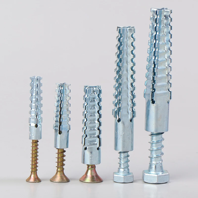 Металлическая зубчатая расширительная трубка, саморезы, заглушка для сверления труб, анкеры для бетонной стены, крепежные детали, наборы болтов