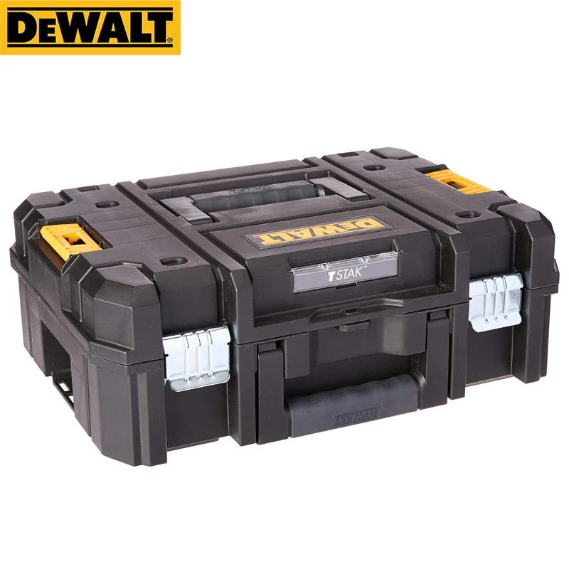 DEWALT – boîte à outils de rangement, boîte à outils de rangement modulaire en plastique, boîte empilable, accessoires d'outils électriques portables, système pratique, DWST17807 TSTAK