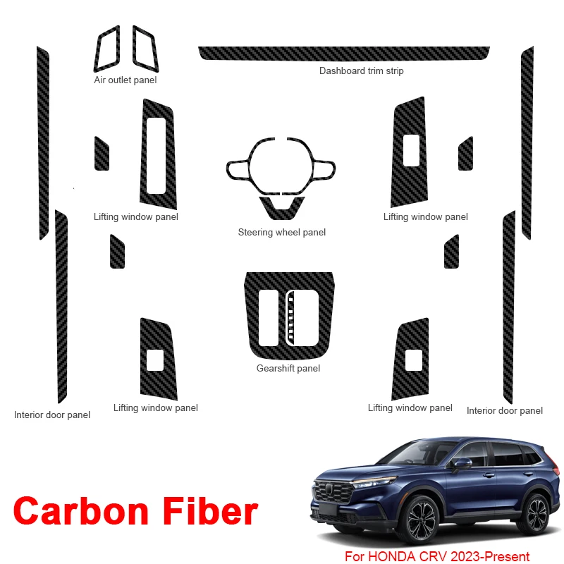 

For Honda CRV 2023-2025 Car Interior Sticker Lifting Window Panel Decal Gear Box Dashboard Protective Film Auto Accessory