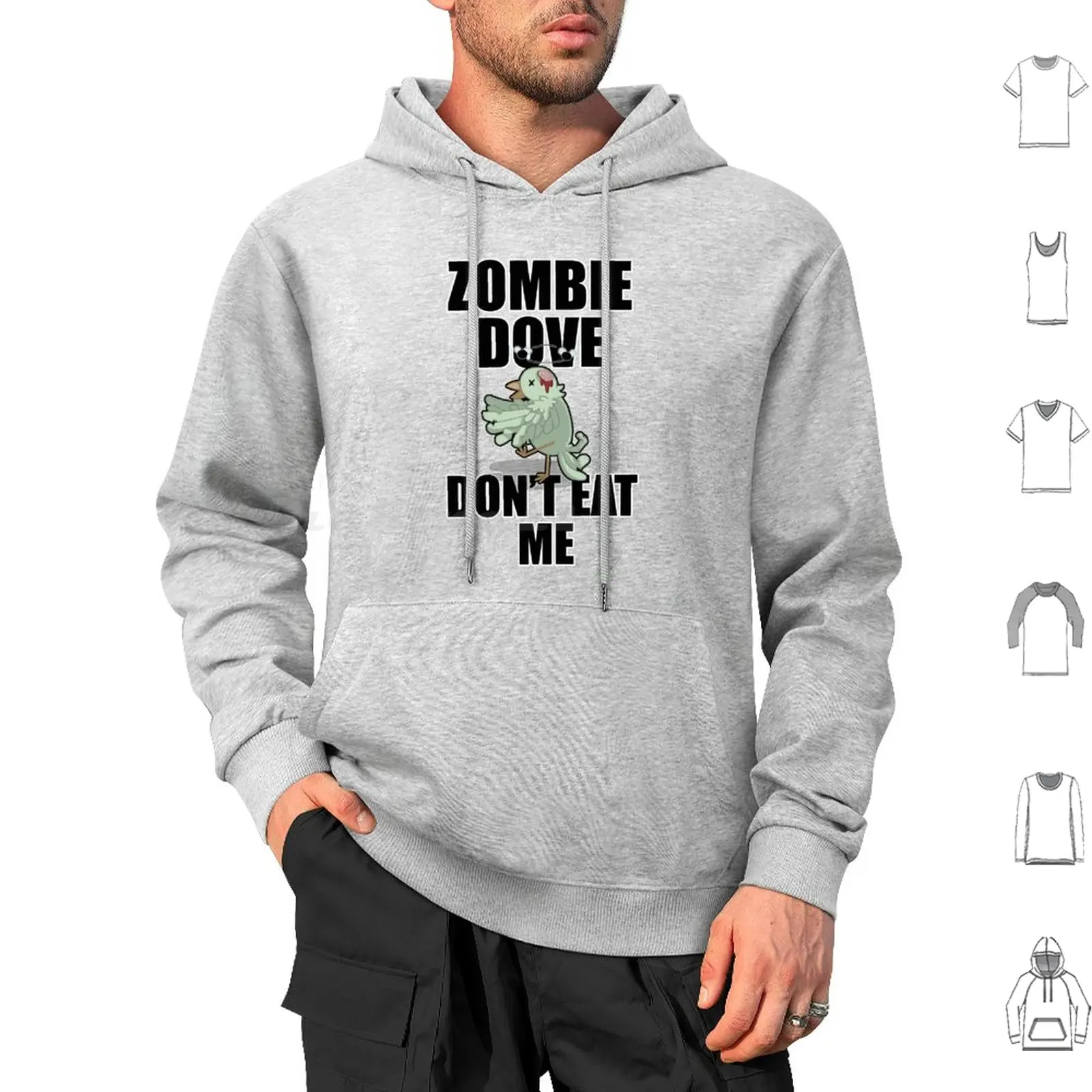 Zombie Dove : Don'T Eat Me Hoodies Long Sleeve Dead Dove Meme Fandom Zombie