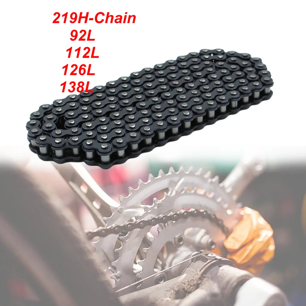 

219H reinforced transmission chain 92/112/126/138 link suitable for TKM Rotax Karting Go Kart G Max Race motorcycle 219 chain