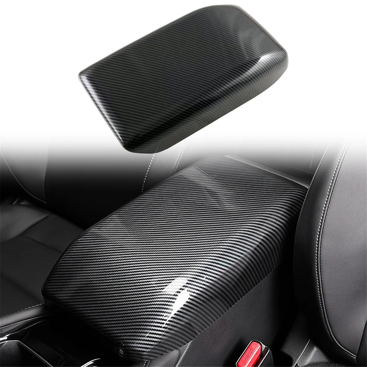 For Honda Accord 2023 2024 11Th Car Center Console Armrest Box Cover Trim Interior Accessorie (ABS Carbon Fiber)