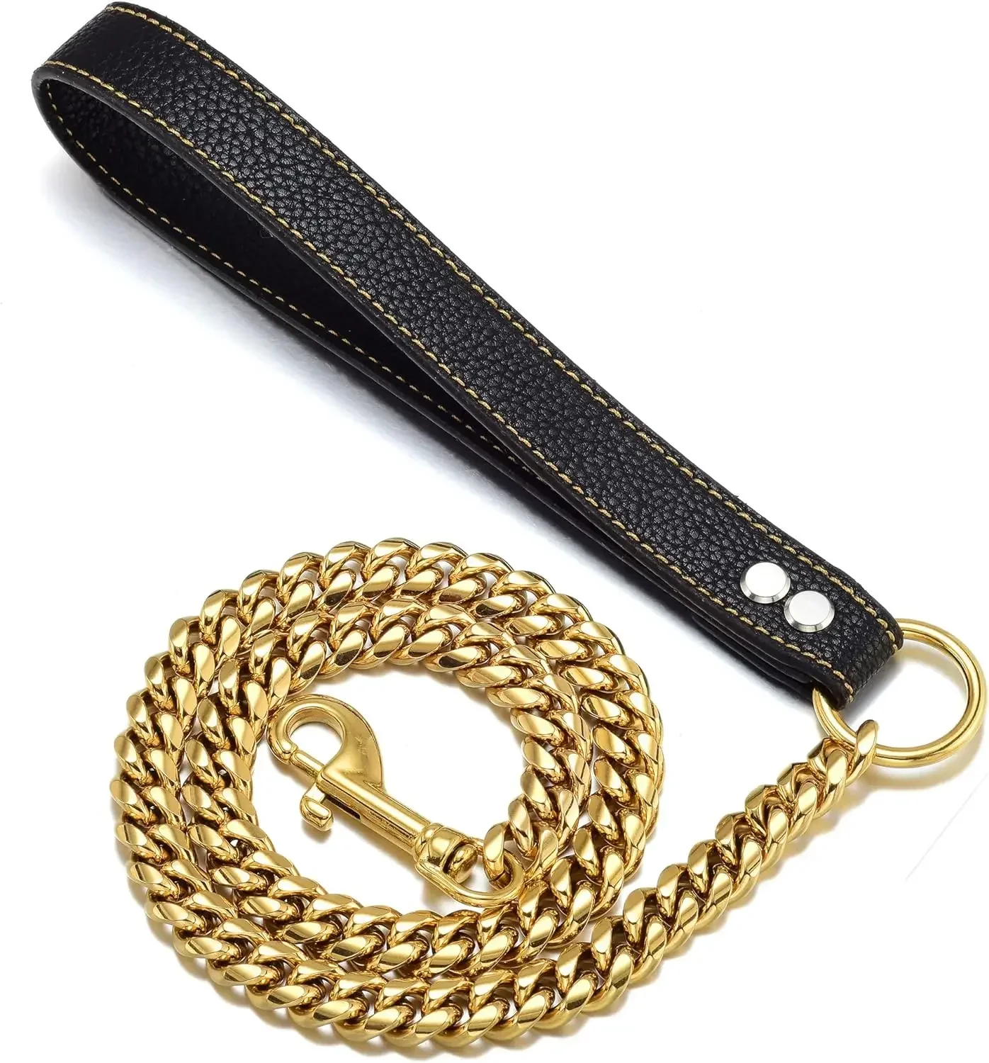 14mm Pet Lead Dog Stainless Steel Collar Leash Traction Rope Large Middle Small Dog Casting Chain Is Used To Train Pet Supplies