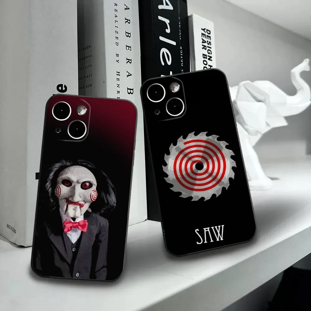 S-SAWS B-BillyS-S The Puppet Phone Case For iPhone16,15,14,13,12 Mini 11 Pro XR,X,XS,MAX 7,8 Plus Silicone Cover Soft Black