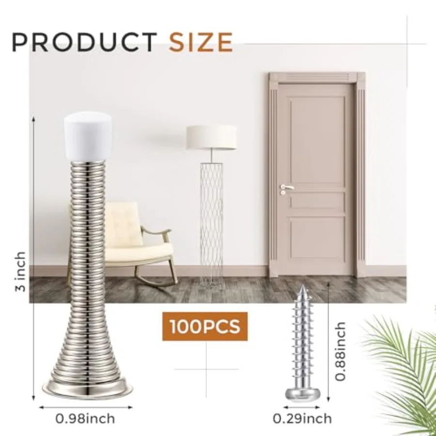 rubber tip on spring door stop