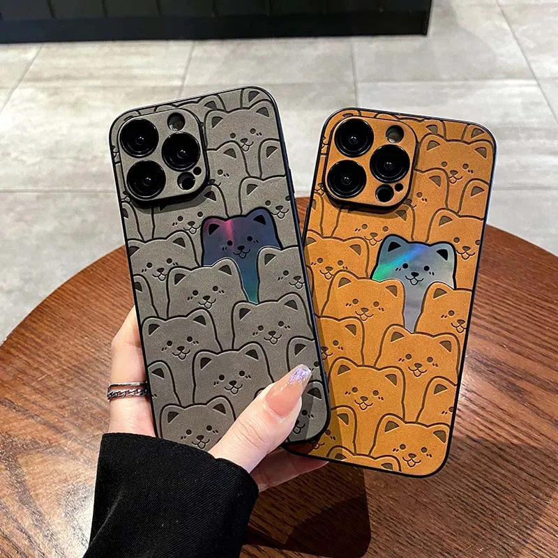 Luxury Cartoon Bear Shockproof Cover for iPhone 14 Pro Max 14 Plus  13 12 11 Pro max Anti Knock Cases On iPhone 13 12 Pro Max