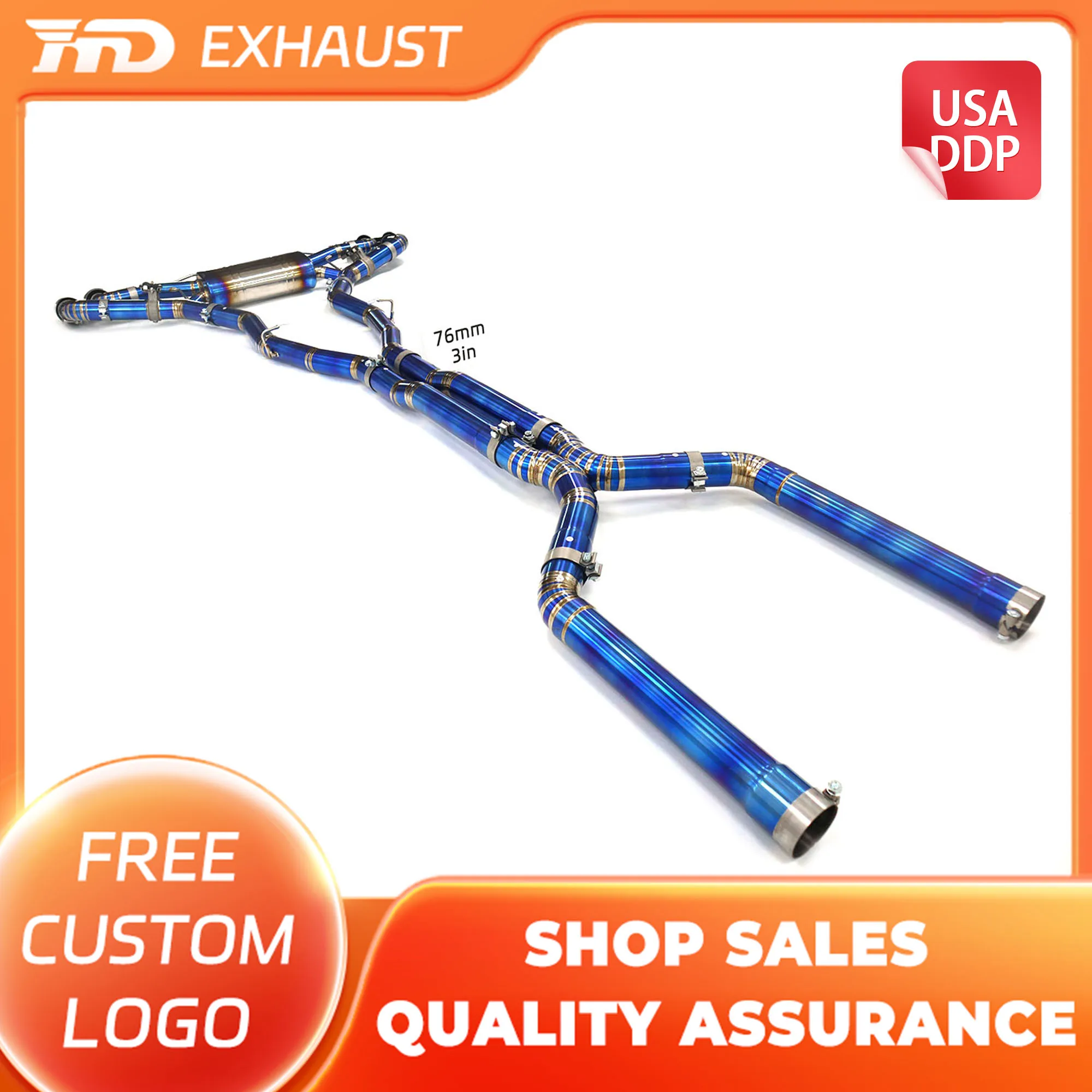 

Горячие продажи HMD TC4 Catback выхлоп для BMW X5M X6M F95 F96 с электронными клапанами выхлопная труба X-Pipe дизайн автозапчасти