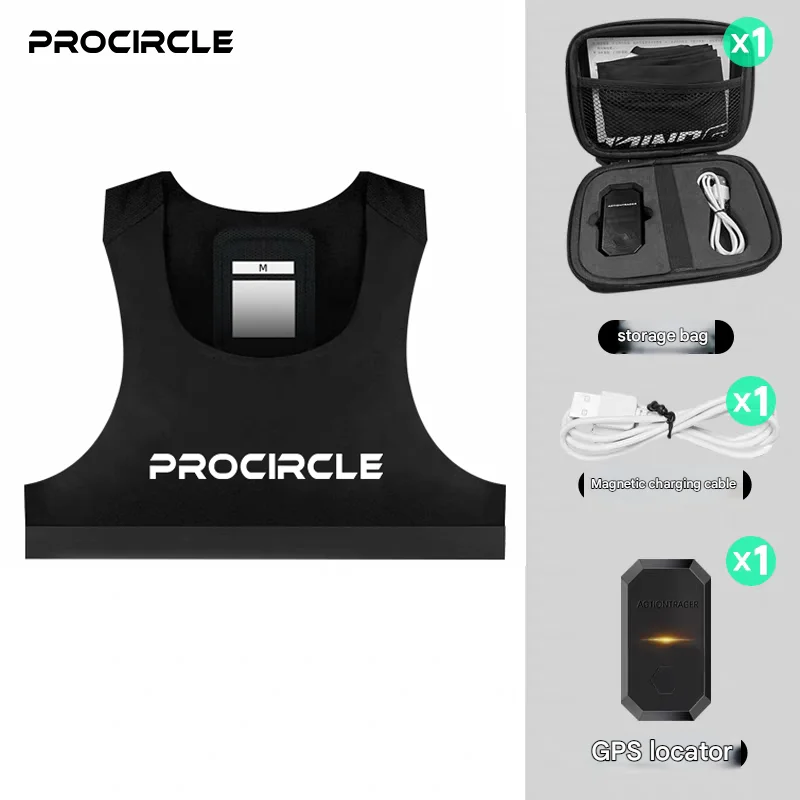 Procycle GPS wearable positioning vest for monitoring sports data and performance tracking devices in football training