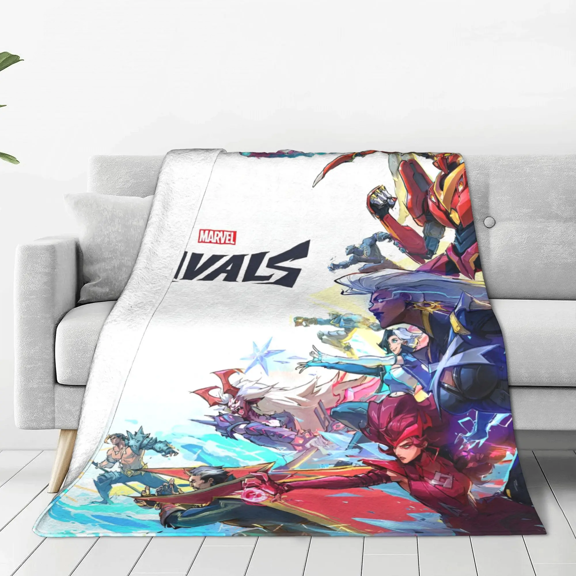 Marvel-Rivals PVP Video Game Blanket Cover Fleece Characters Cool Ultra-Soft Throw Blankets for Outdoor Travel Bed Quilt