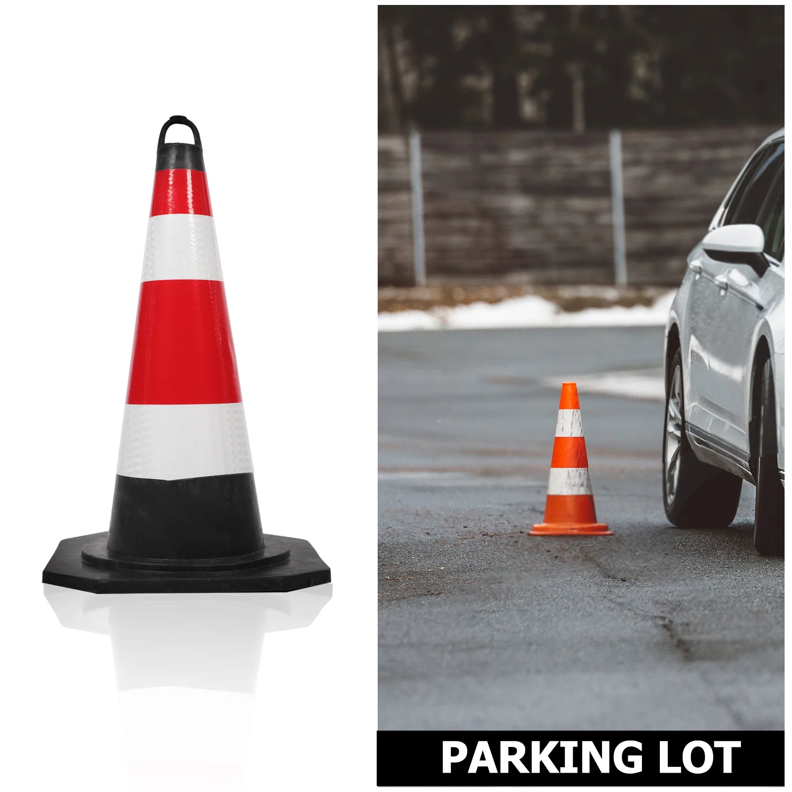 دعم مستقر، مخروط حركة المرور العاكس، وضوح عالية، متين وخفيف الوزن، بناء الطرق، توجيه موقف السيارات