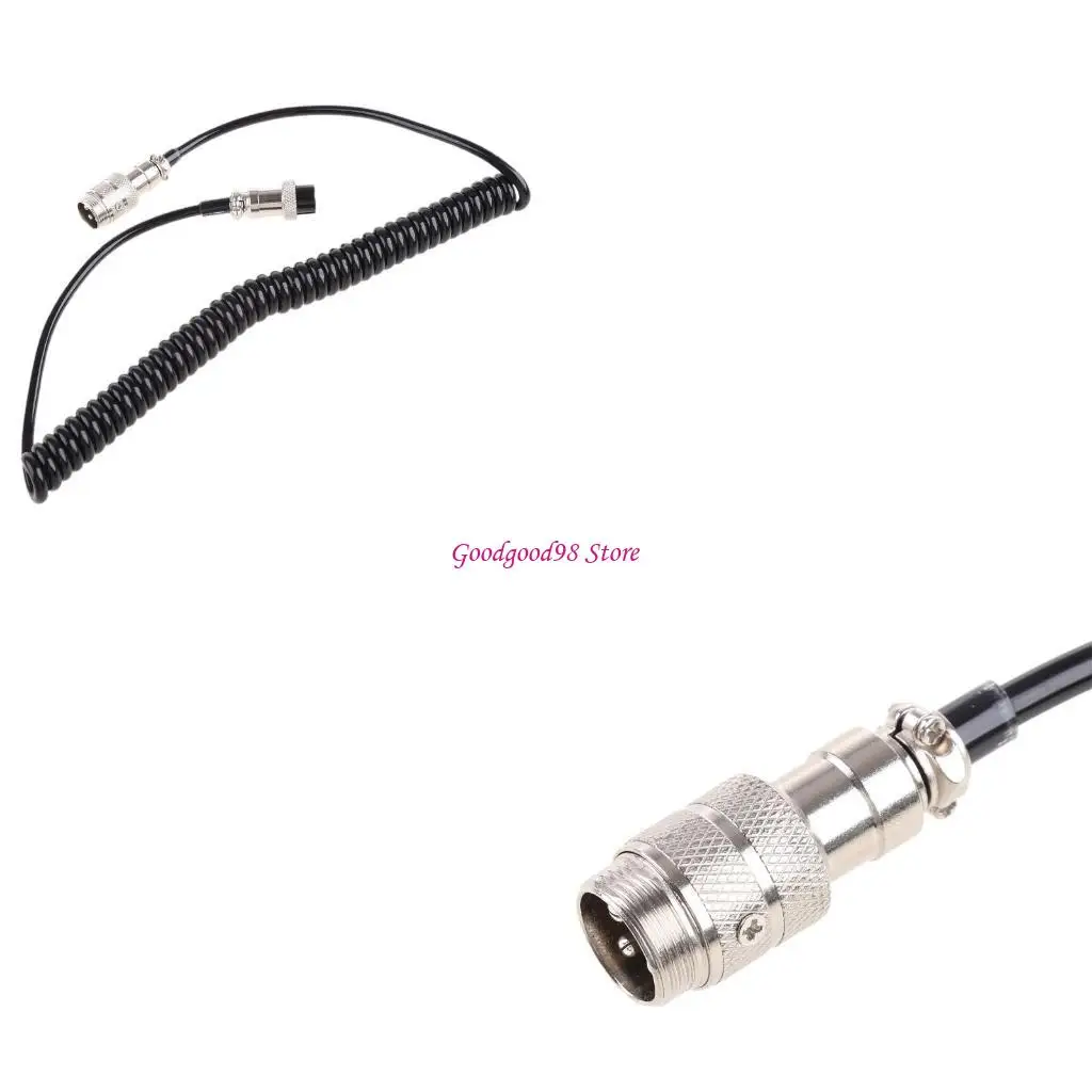 4 Pin Plug Adapter Extension Cable Socket for Microphone for Uniden Midland 