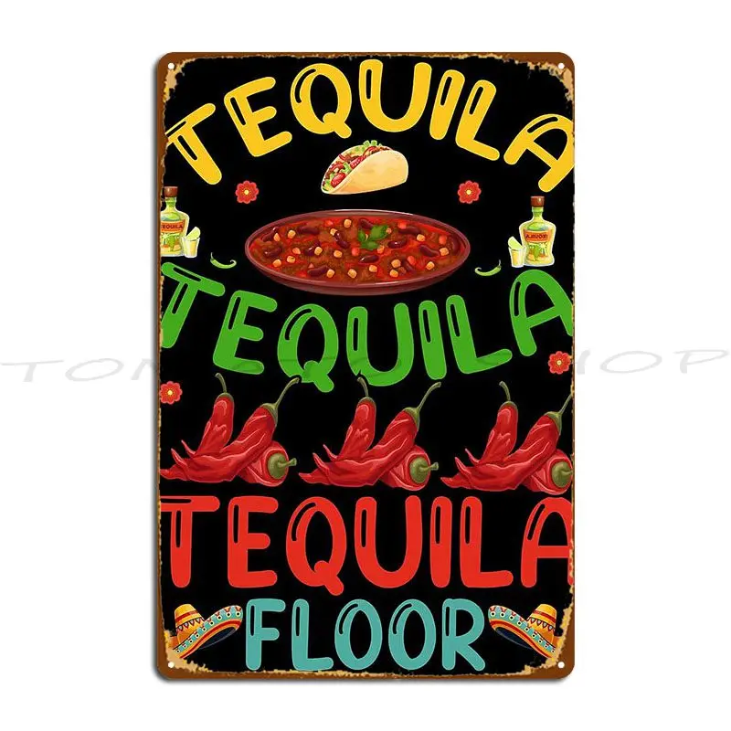 Funny Tequila Era Cinco De Mayo Mexico Design Tequila Tacos And Best Friends  Metal  Sign Plaque Poster