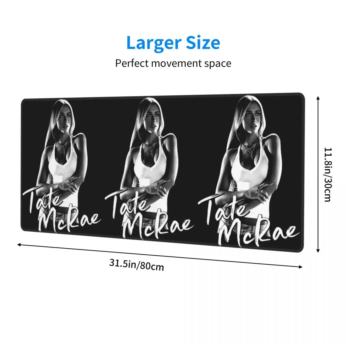 Large Mouse Pad Singer Tate McRae Gamer PC Laptop Mats Keyboard Carpet Computer Gaming Office Accessories Desk Mat
