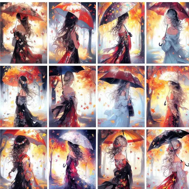 

PhotoCustom Oil Painting By Numbers For Adults Beginner Kits Figure Hand Painting Modern Coloring By Numbers For Home Decors