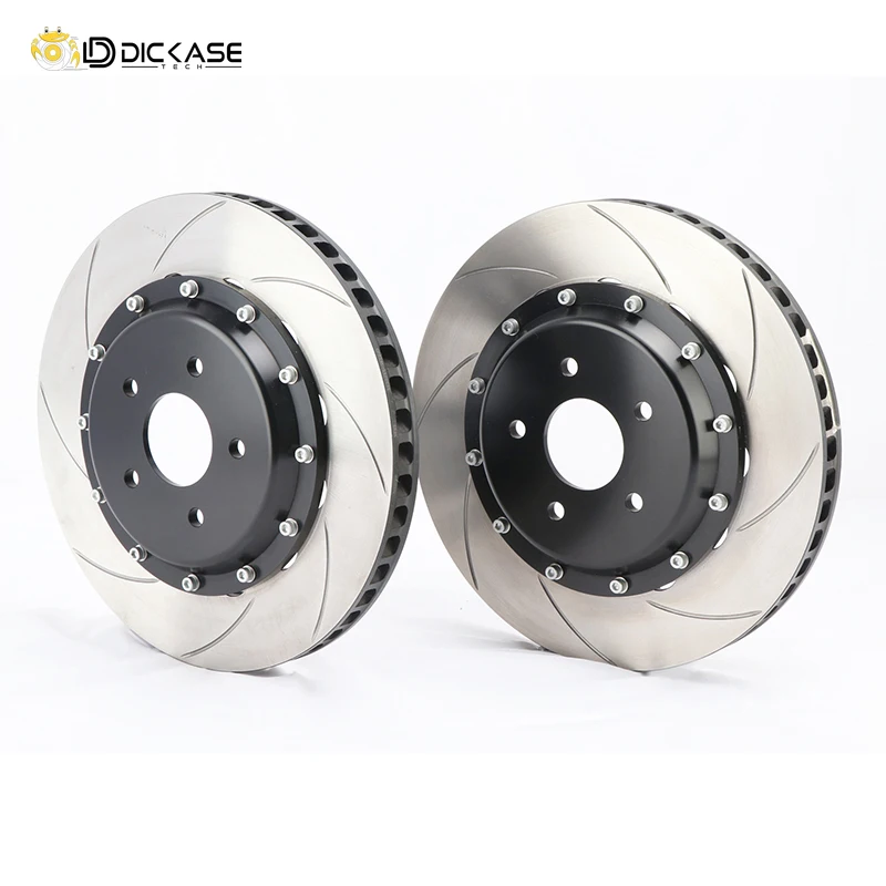 DICASE high performance 330mm curved grooves brake discs for  CP9200 red big brake kit fit for Audi A4 B5 17 rim