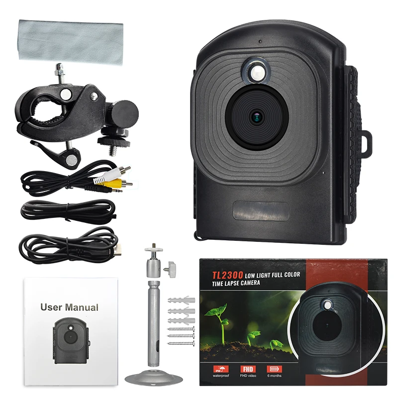 32MP 4K Outdoor Time Lapse Camera Waterproof Trail Camera Recorder with 90 Degree Rotating Screen 6 Months Battery Life