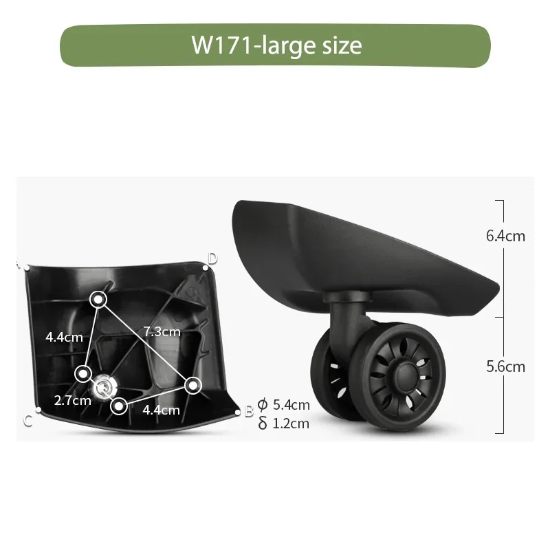 For Samsonite Luggage Silent Replacement Wheels - 360° Smooth-Rotating Spinner Wheels | Universal Luggage Wheel Replacement
