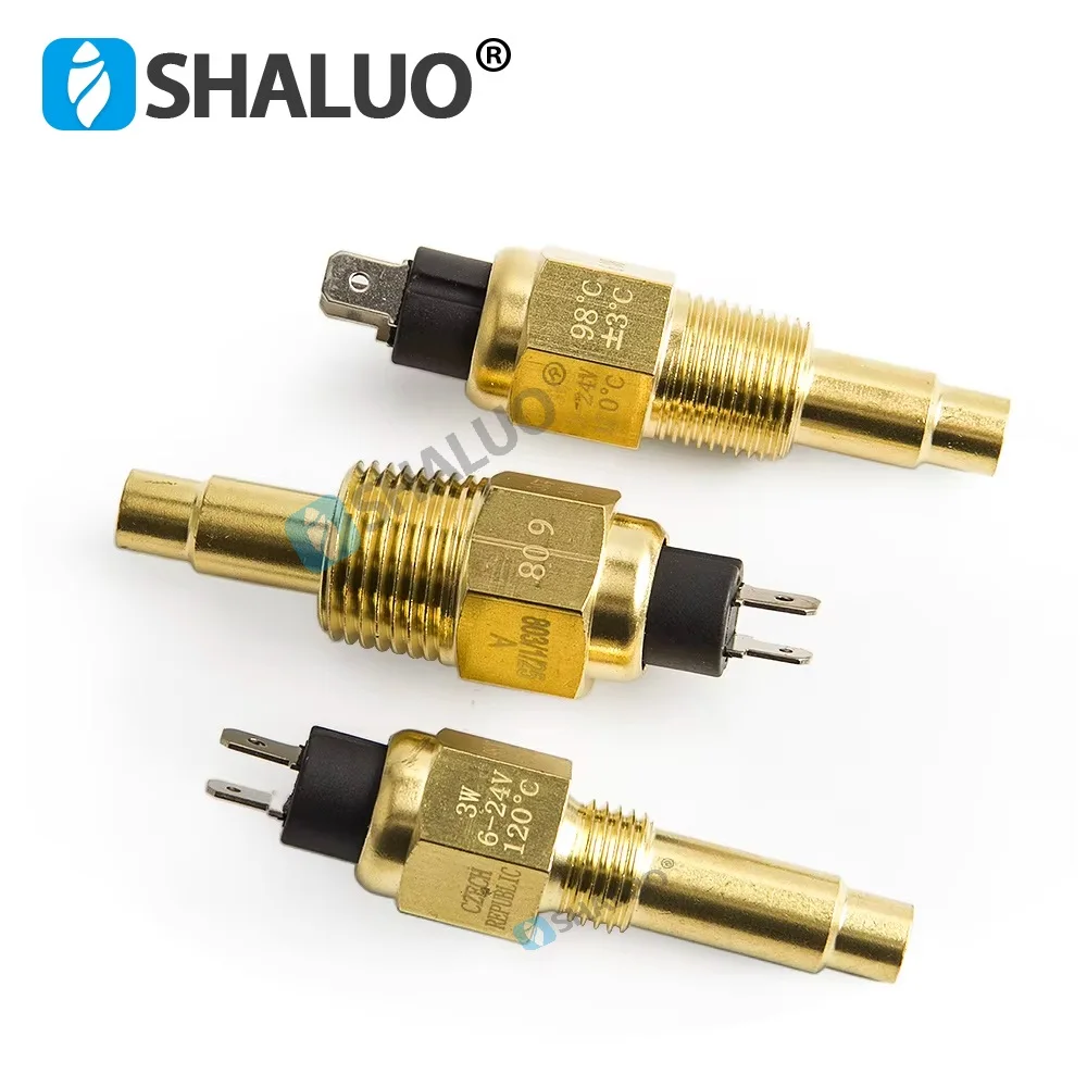 6-24V 98±3 ℃ Diesel Engine Water Temperature Sensor Normal Open Switch Plug Match With Generator Water Temperature Guage