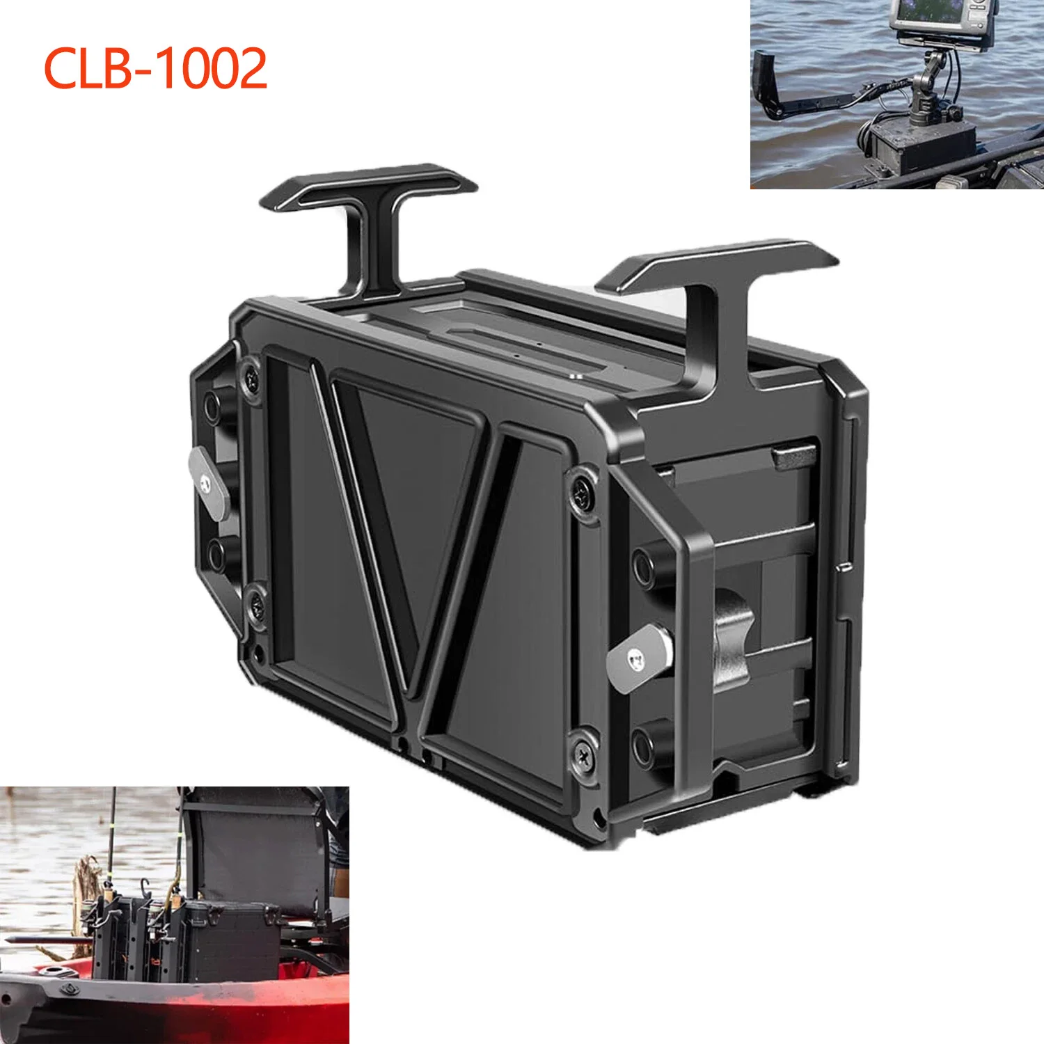 

Трековый аккумуляторный ящик для эхолота, замена для YakAttack CellBlok (CLB-1002), подходит для большинства аккумуляторов 7, 9, или 10 Ач, 12 В.