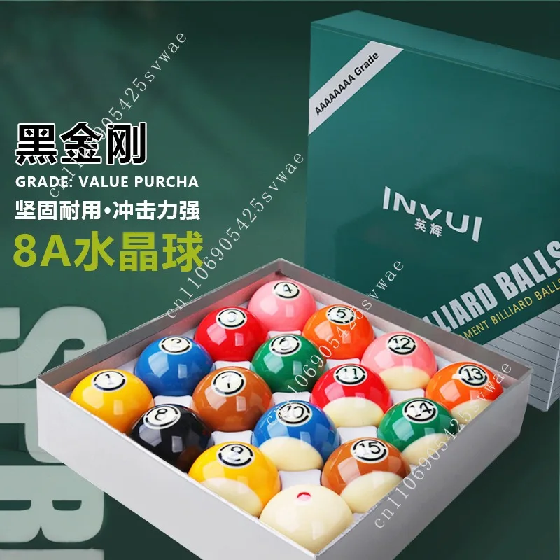 

New Billiards Ball Black King Kong Crystal Ball Black 8 Fancy Standard Chinese 16 Billiards Supplies Billiards 8A57.2mm