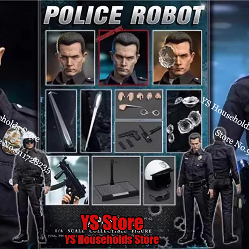 

Low Price Promotion PRESENT TOYS PT-sp62 1/6 Collectible Robot Police Action Figure Fiction Movie T1000 Simulation 12" Model