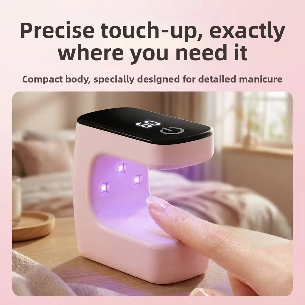 Mini Square Portable UV Nail Lamp Fast Curing Gel Polish Light No Black Hand Manicure Tool For Home Travel DIY Nail Art view 3