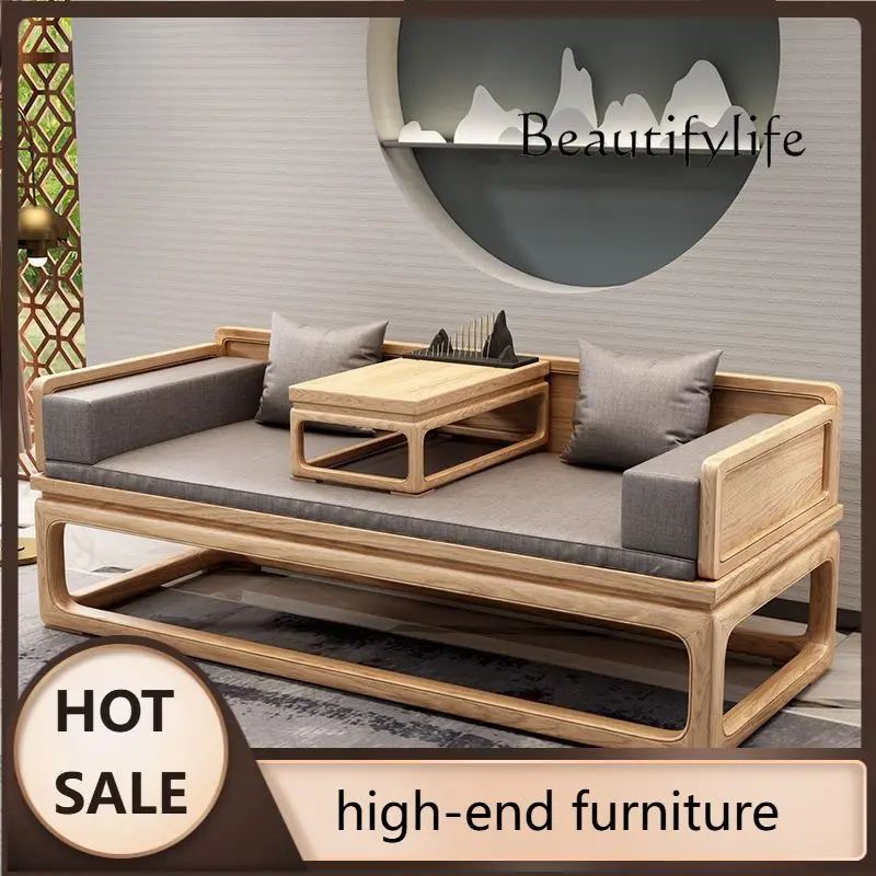 N36 Solid wood new Chinese simple living room small apartment sofa combination