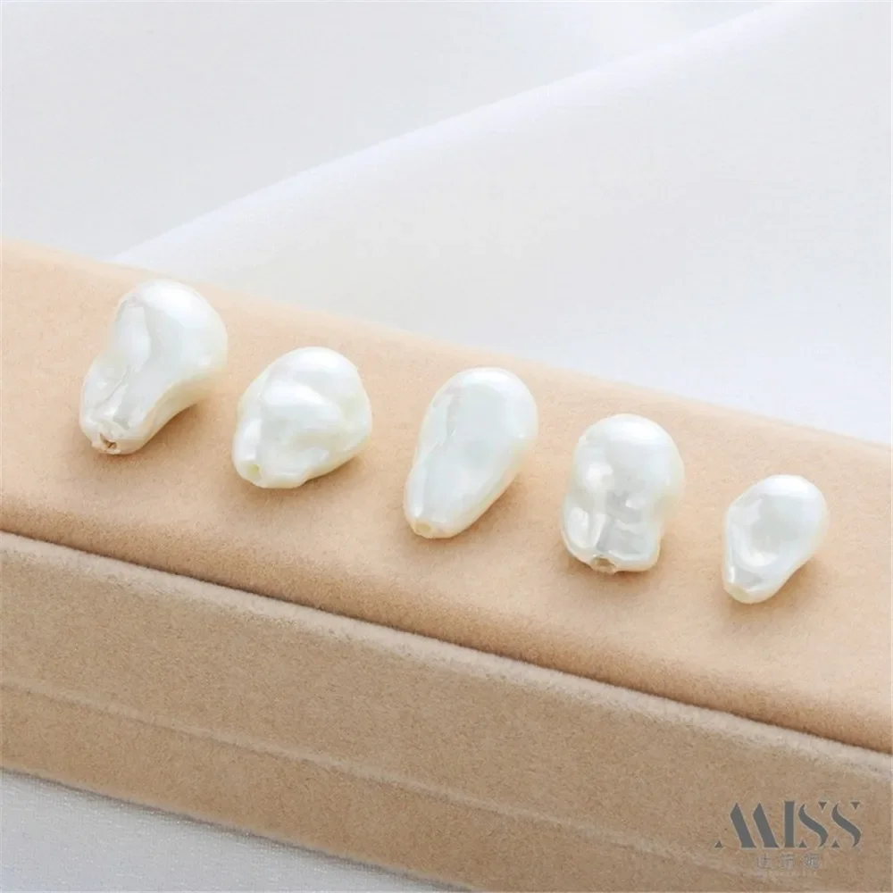 Baroque Bead Shell Irregular Straight Hole Special-shaped Bead DIY Pearl White Bead Bracelet Necklace Ear Jewelry Accessories