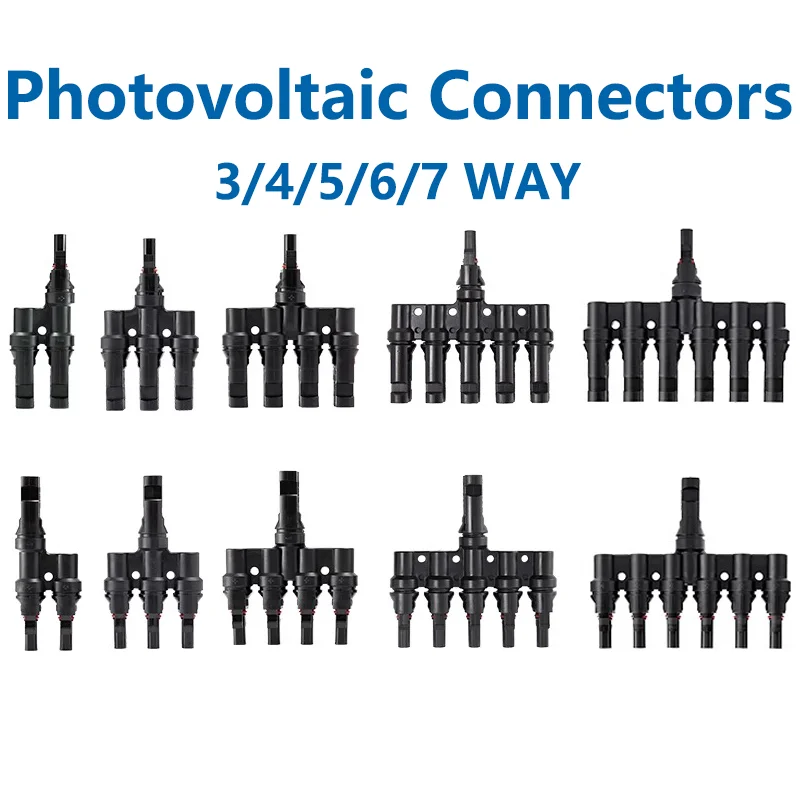 

T Type PV connector parallel Connection Solar Panel System Waterprrof Connector Branch Two Pieces Solar Cell Connect Plug